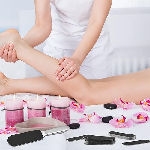 Miniatura 6 de Flutesan 80 piezas de repuesto de lima de pie de acero inoxidable, almohadillas de repuesto para archivos de pedicura fina gruesa y fina,