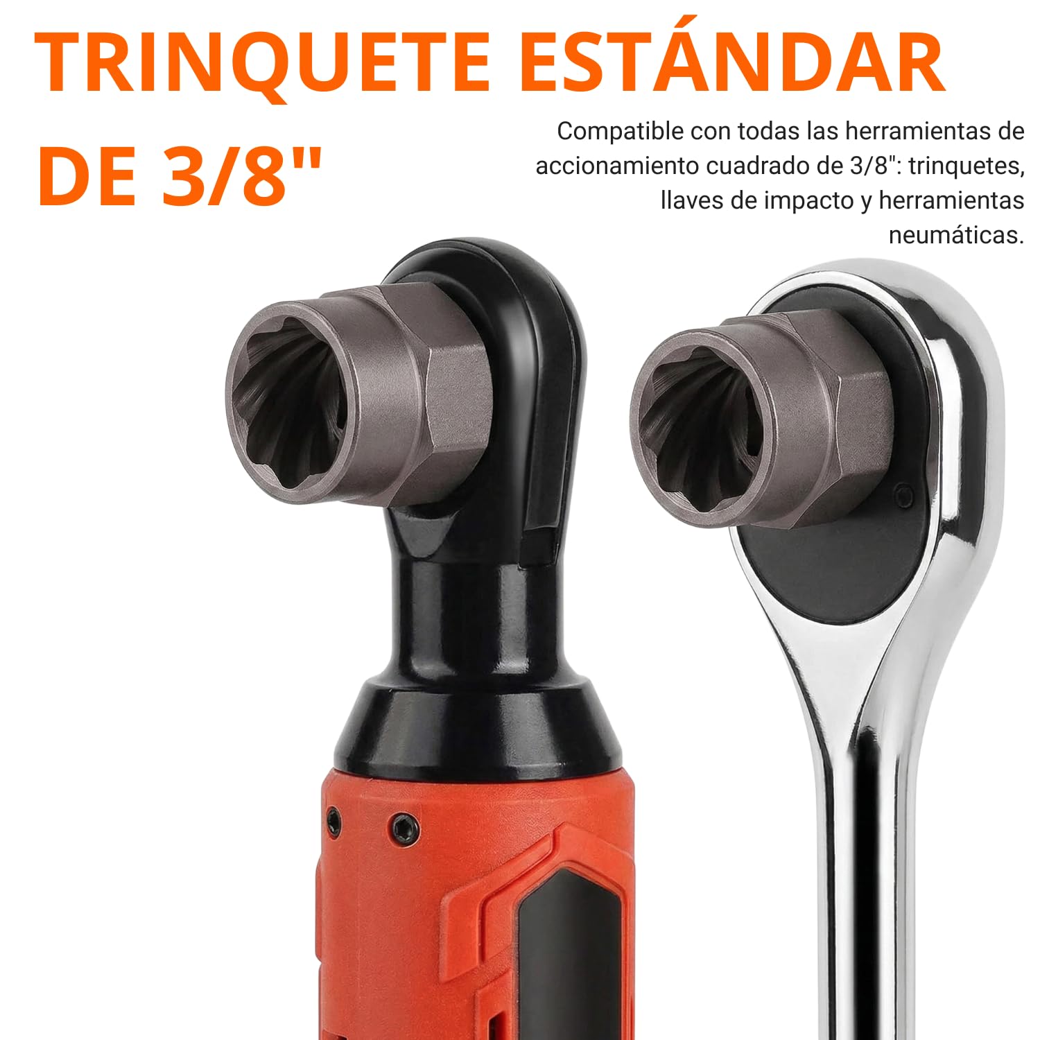 Extractor de Tornillos Rotos Juego 13 Llaves de Vaso 6,35-19mm + Adaptador HEX - Extractor Tuercas Antirrobo Pernos Dañados Oxidados - Estrías Inversas Carraca 3/8" Taladro Atornillador ✯KAPANOR✯