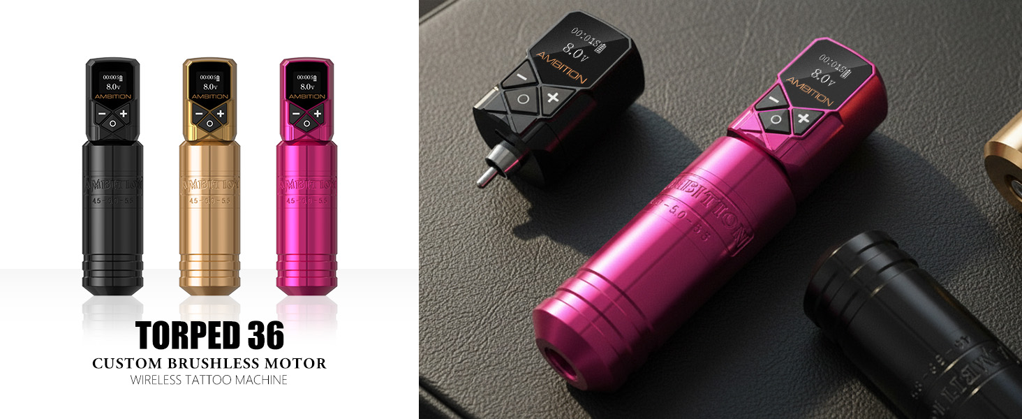 Amazon.com: Ambition Torped 36mm Rotary Tattoo Pen Machine Kit