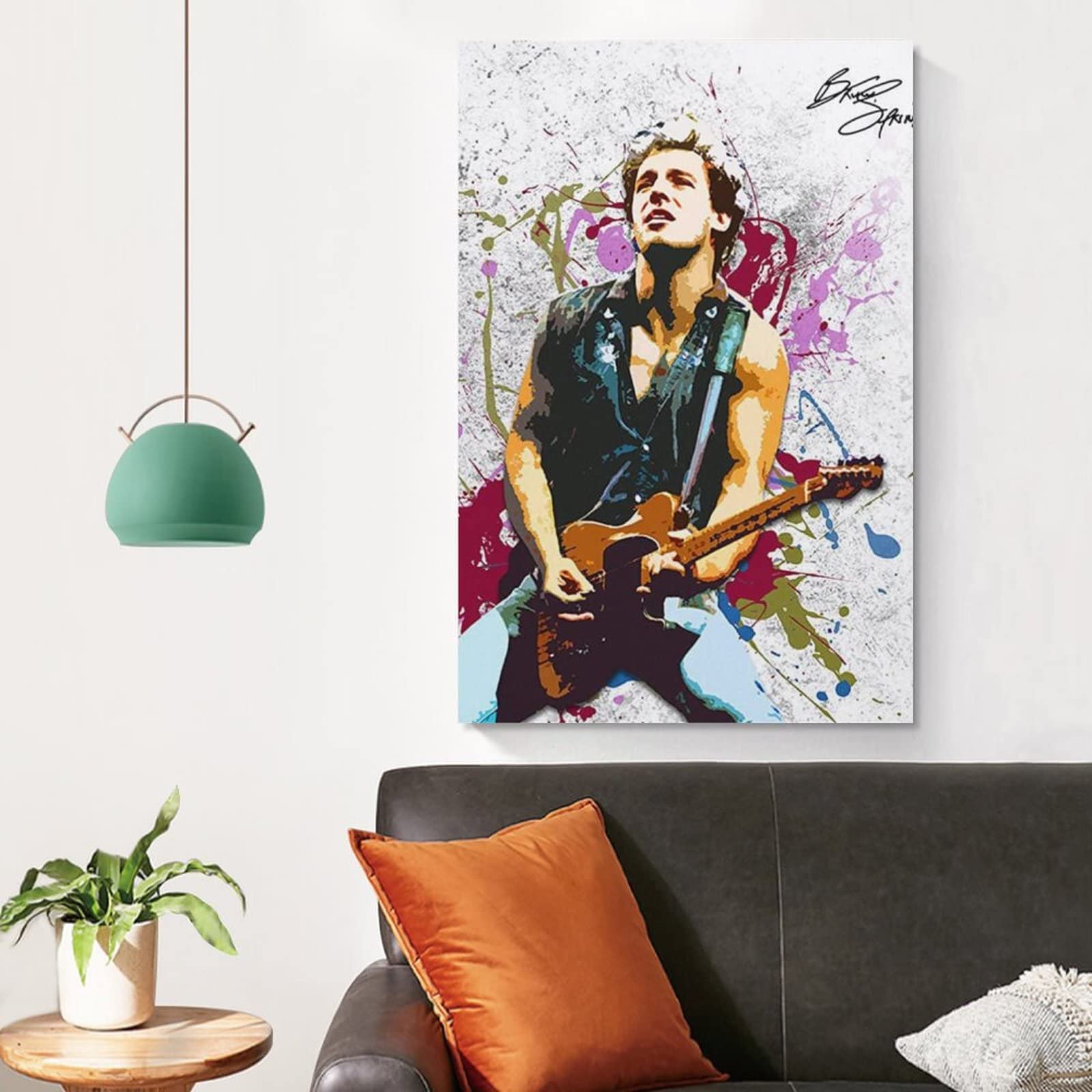 Bruce Springsteen in Classic Car Poster, Black and White, Vintage Photography Prints, Old Hollywood Decor, Retro Wall Art, Digital Download