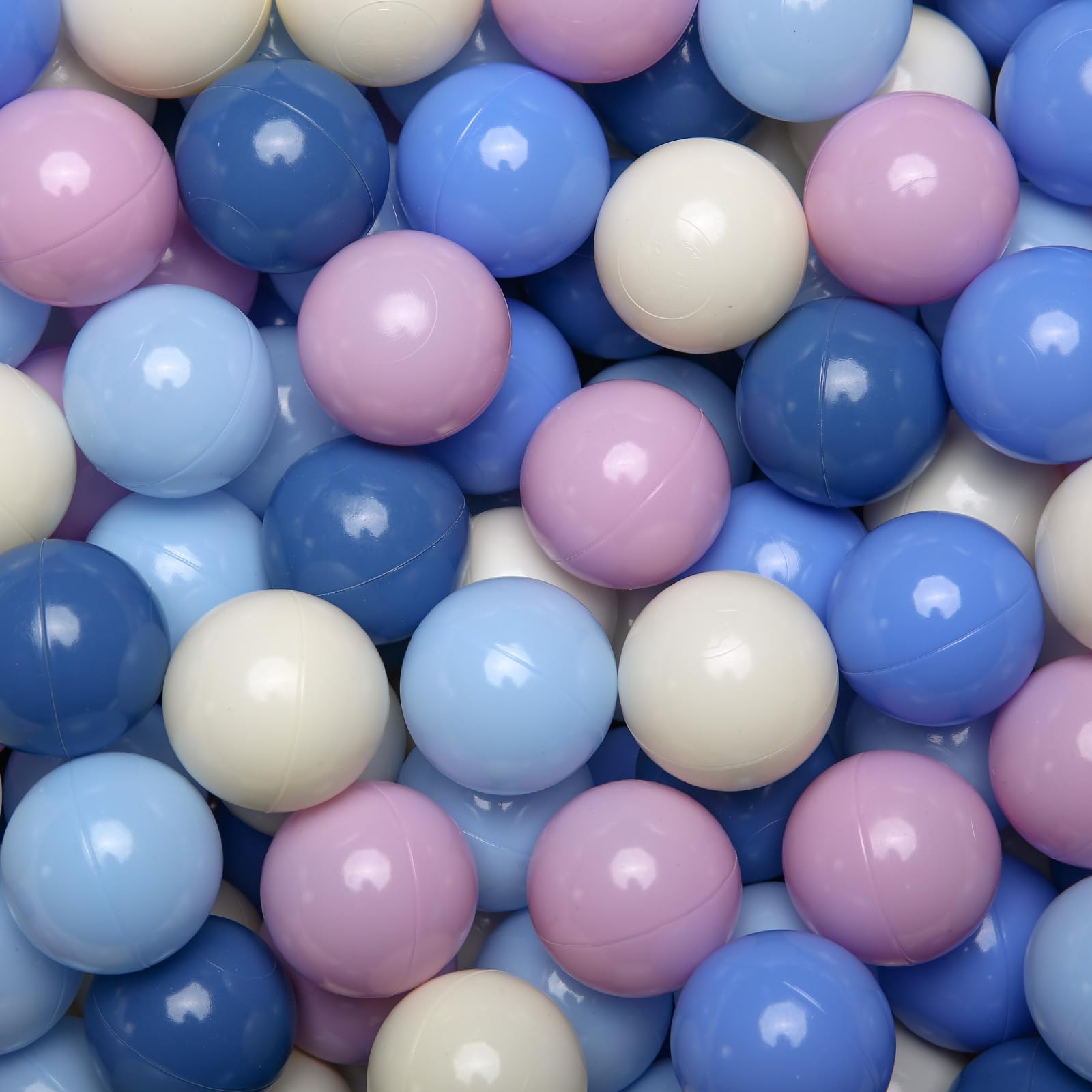 GOGOSO Balls Pit Balls for Toddlers Kids Girls Boys Plastic Playballs Playhouse, Baby Pool, Fun Centers, Phthalate Free BPA Free,2.2inch,100pcs(Blue Purple)