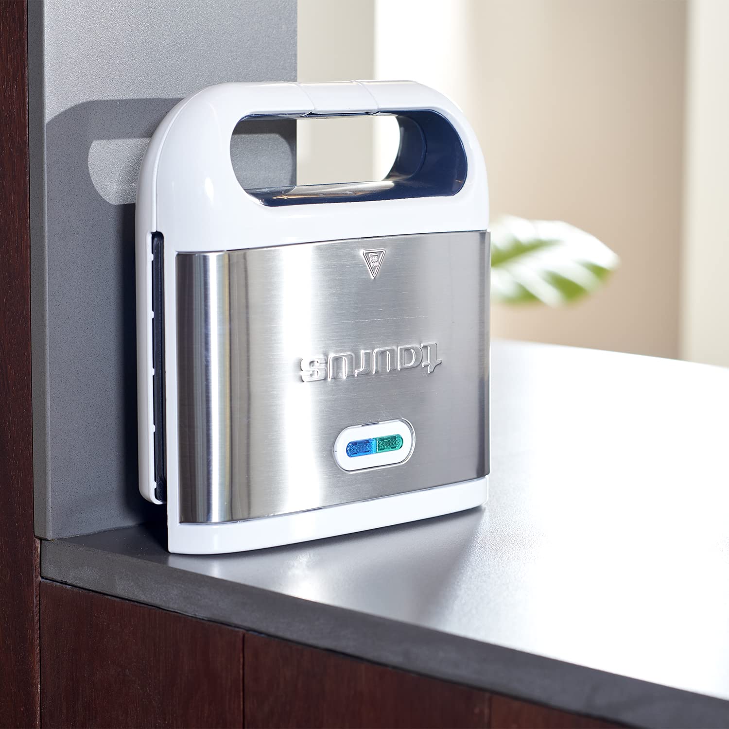 Taurus Phoenix Luxe Tostiera Grill compatta, 800 W, Plastica, Grigio