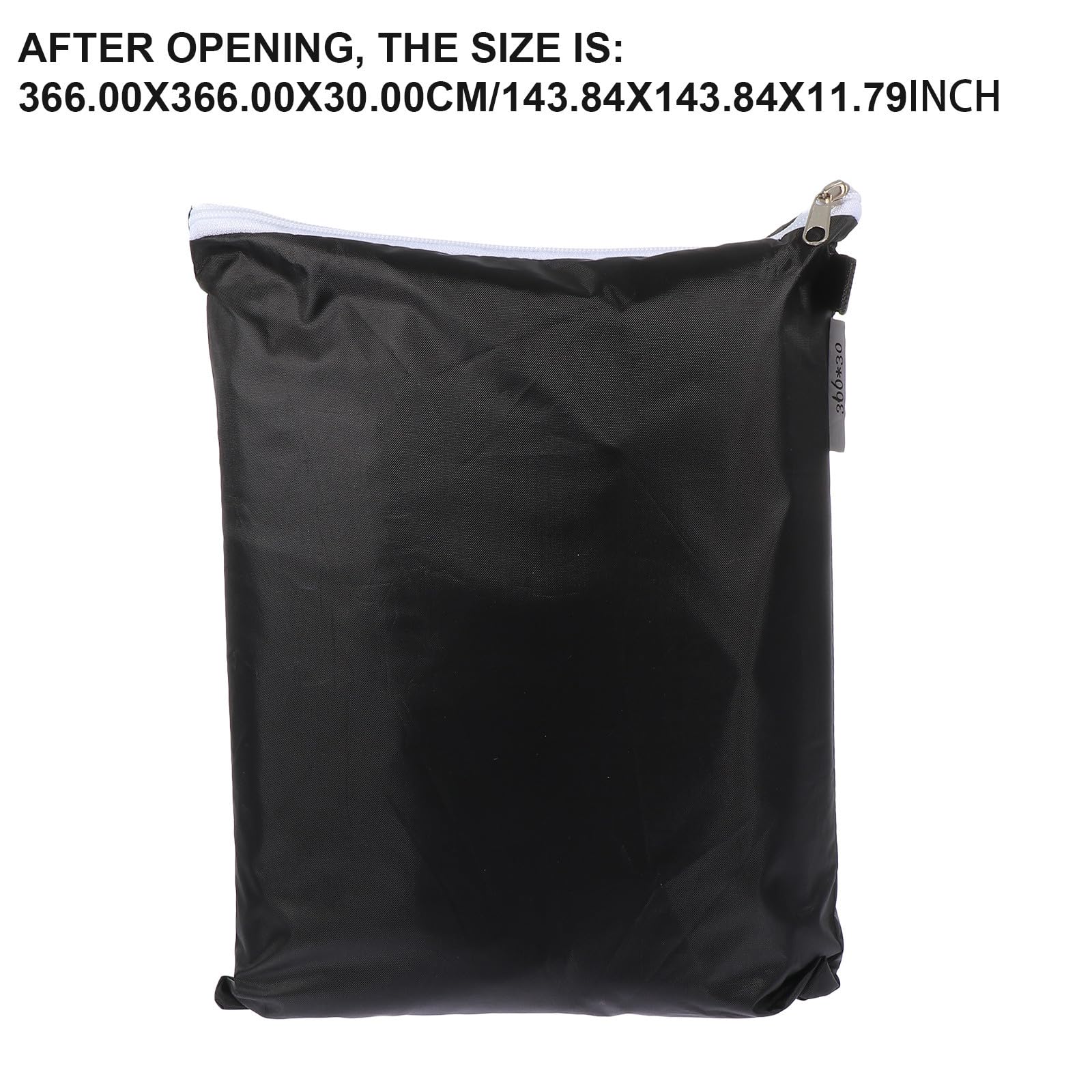 Cubierta Redonda de Piscina de Poliéster Negro, Protección Exterior