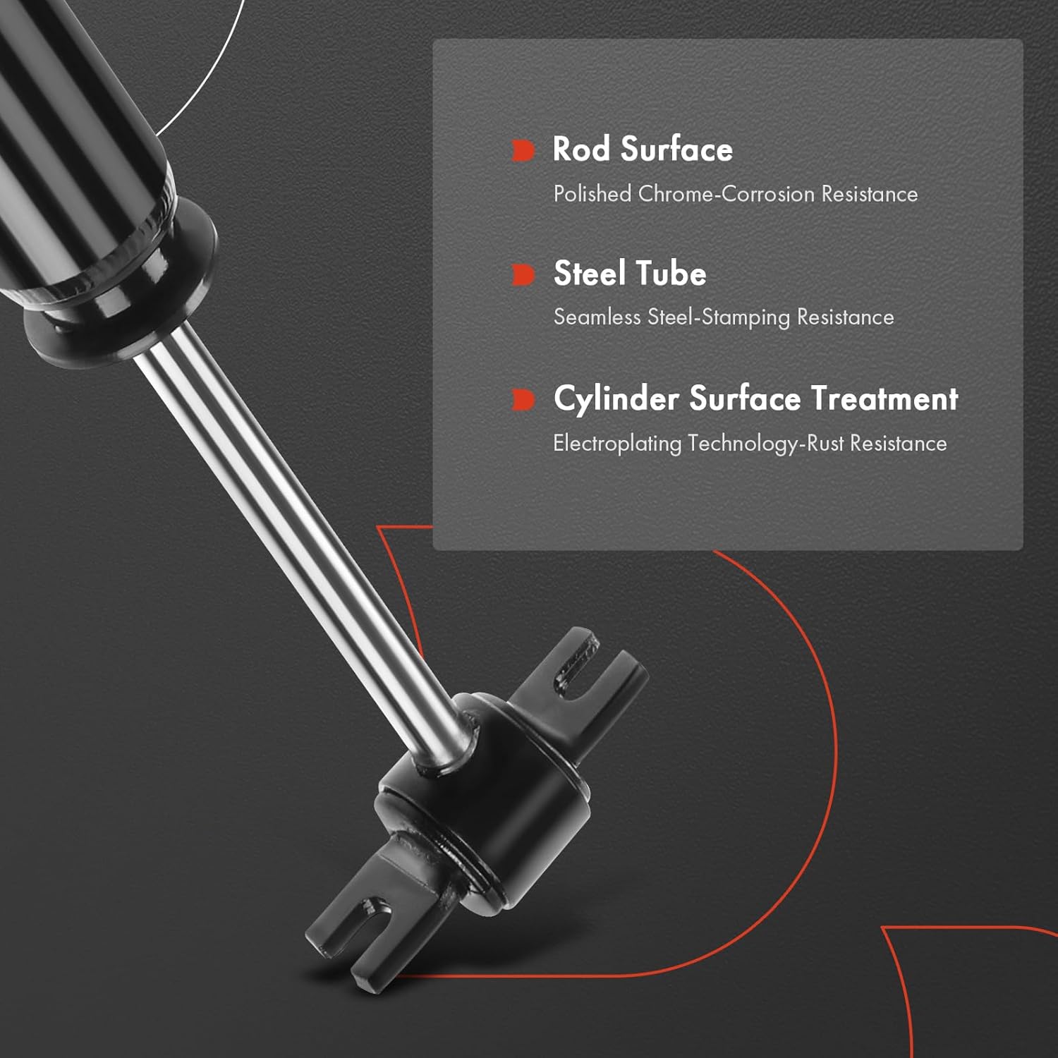 A-Premium Pair (2) Front Shock Absorber Compatible with Ford Mustang 1964-1970 Maverick 1970-1977 & Mercury Cougar Comet & Bricklin SV-1, Driver and Passenger Side