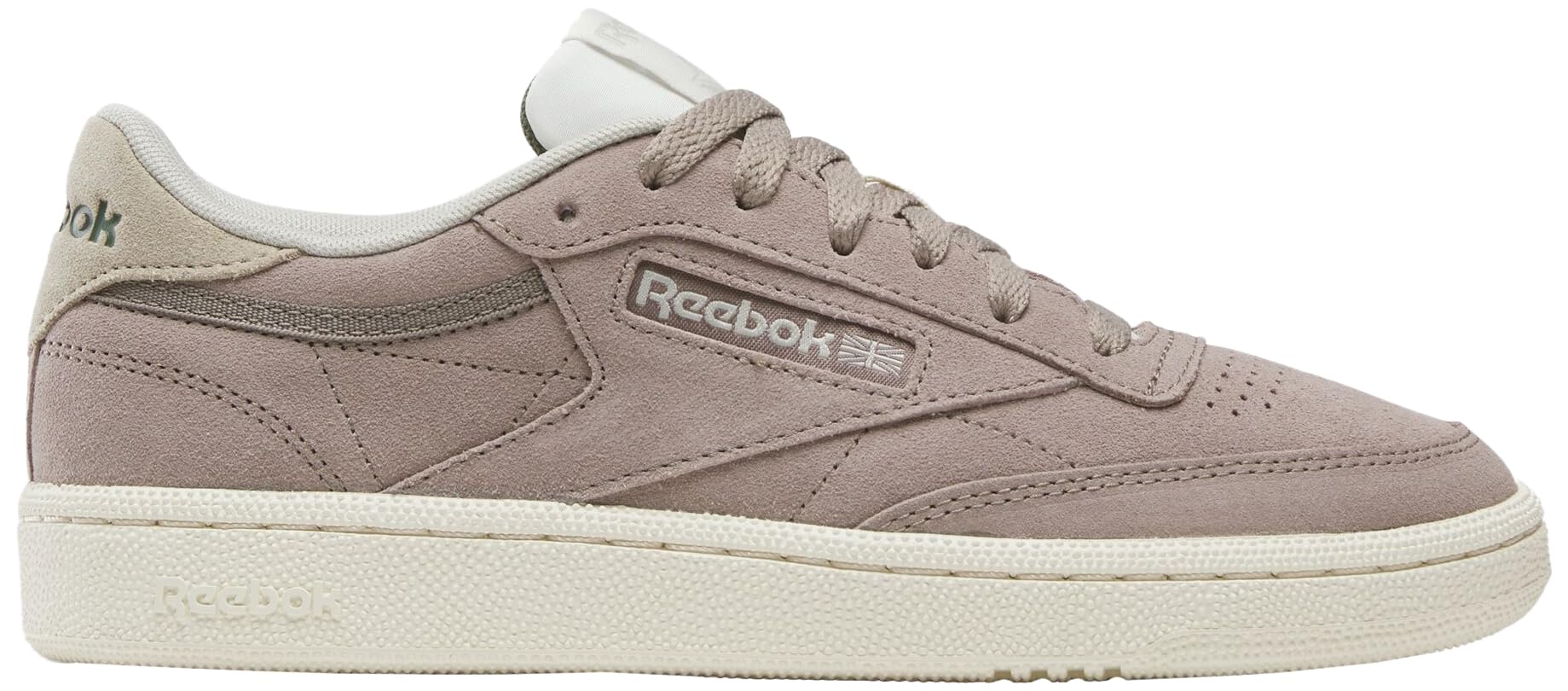 Reebok Women's Club C 85 Sneaker, Grittygrey Sports Beige Breakaway Green, 8.5 UK