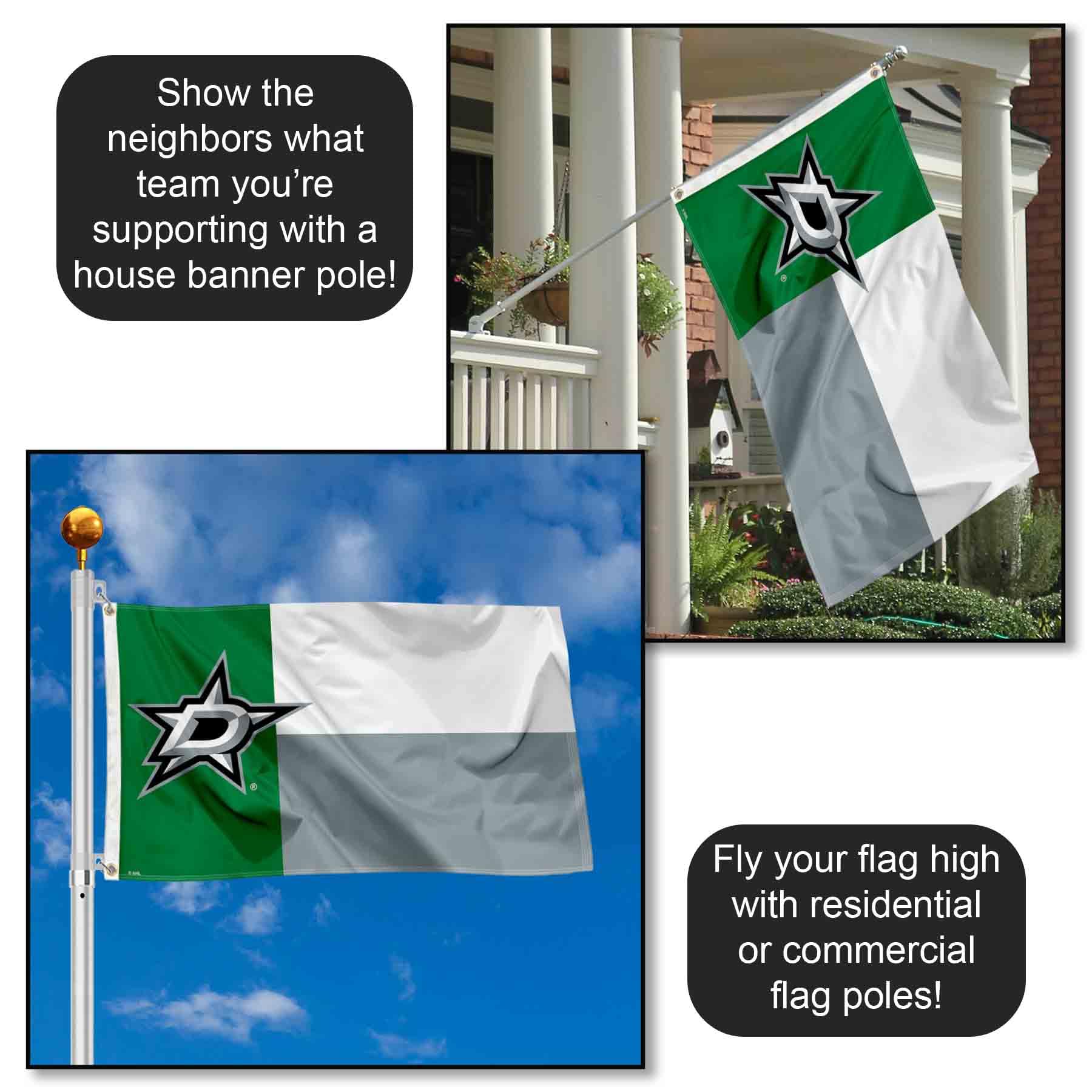 NHL Dallas Stars Hockey Americana Flag Logo Flag 3x5ft - With Grommets NHL Dallas Stars Hockey Americana Flag Logo Flag 3x5ft - With Grommets