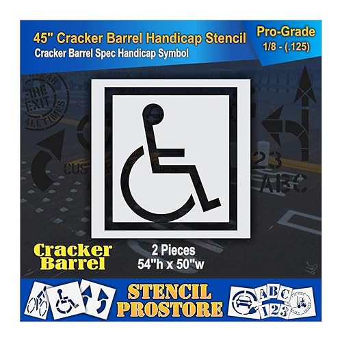 Plantillas para venta al por menor, barril para galletas, 45 pulgadas, plantilla para minusválidos, 50 x 54 pulgadas