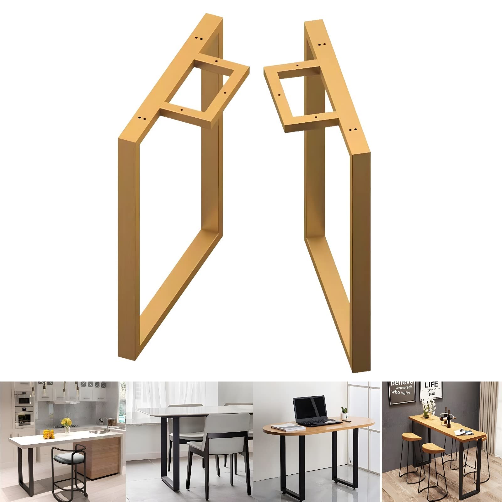 Amazon｜Lanacoo アイアン 脚 テーブル 足 幅 40cm 50cm 60cm 70cm