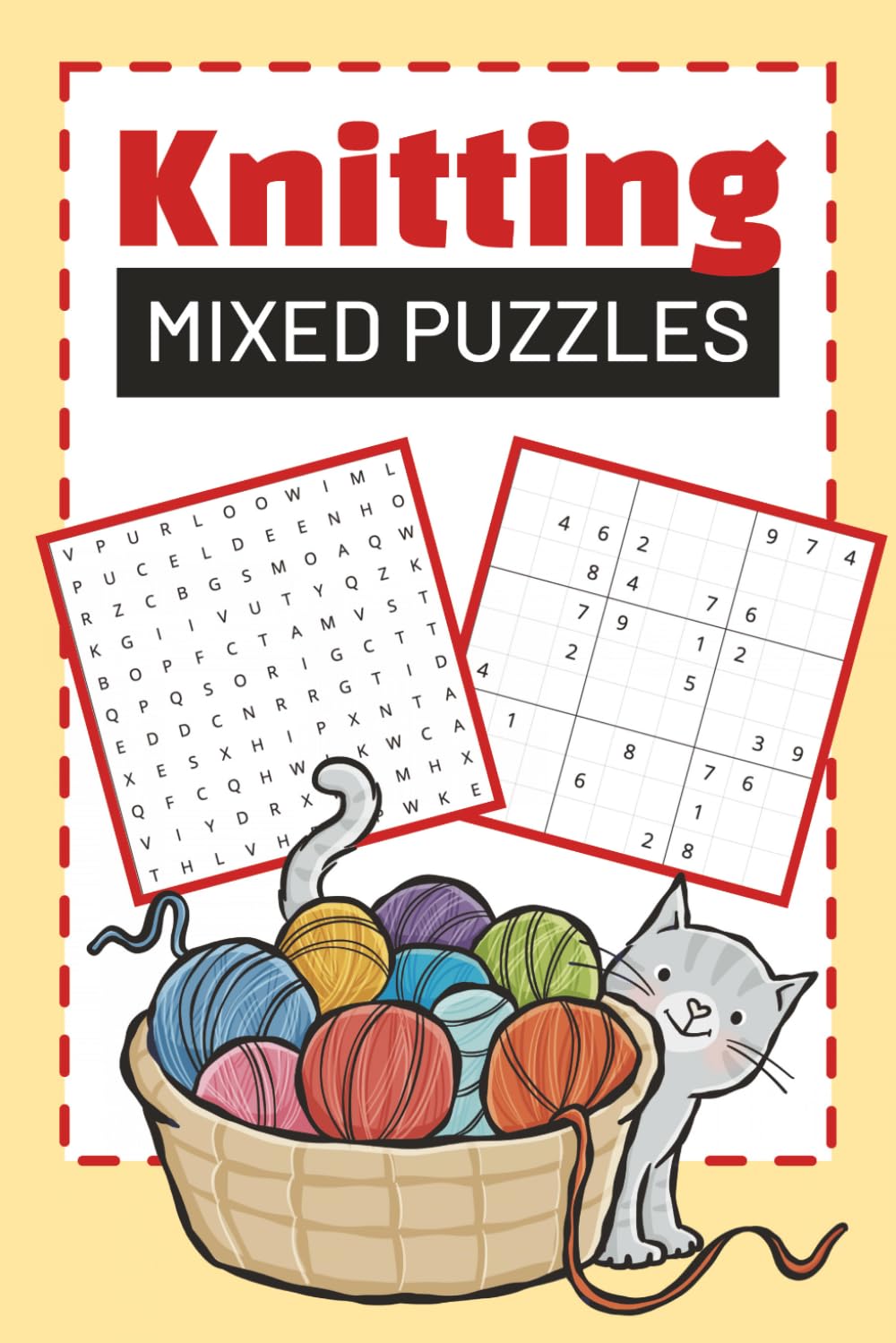 Knitting Mixed Puzzle Book: 50 Knitting & Crochet Themed Puzzles for Adults and Teens