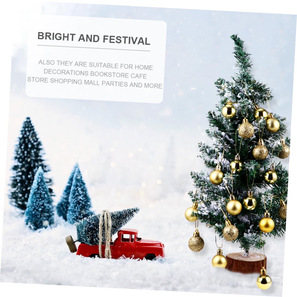 Ciieeo 3 Juegos Elegantes De Adornos Decorativos para Árbol De Navidad Colgantes para Decoración Festiva 48 Piezas X 3