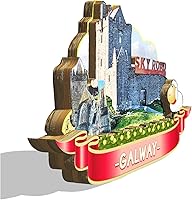 Vista 2 de Imán de Irlanda Galway para nevera de madera 3D, monumentos de viaje, coleccionables, recuerdos, decoración hecha a mano, 2