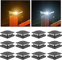 Vista 13 de VOLISUN - Faroles solares para poste: paquete de 2 luces para exteriores, para cubierta, con casquillo blanco, resistente al agua, 2 modos