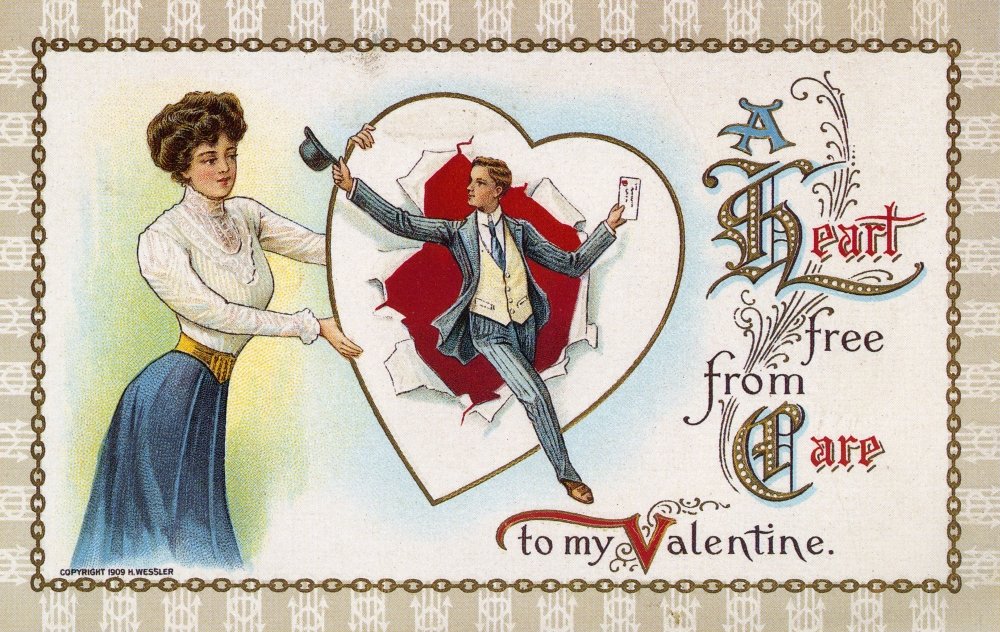 Valentine'S Day Card, 1909. /Namerican St Valentine'S Day Greeting Card. Poster Print by (24 x 36)