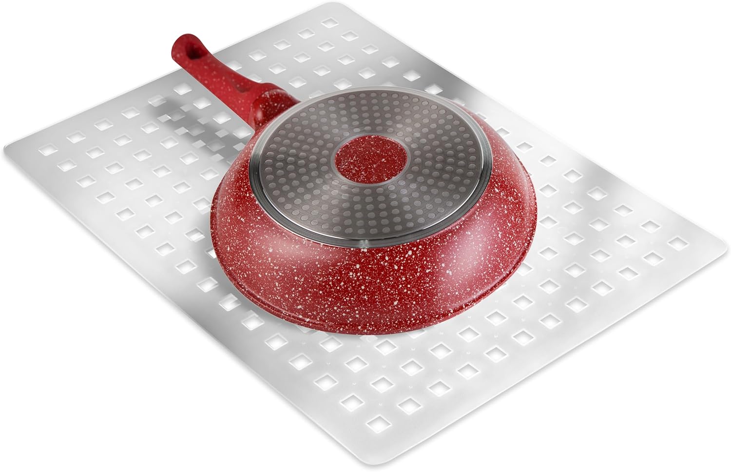 Better Houseware Clear Sink Mat - 12” x 16” - Heavy Duty PVC, Non-Slip, Dishwasher Safe, BPA-Free Sink Protector, Durable, Cut to Fit, Sink Mat for Kitchen Sink & Dishware Protection