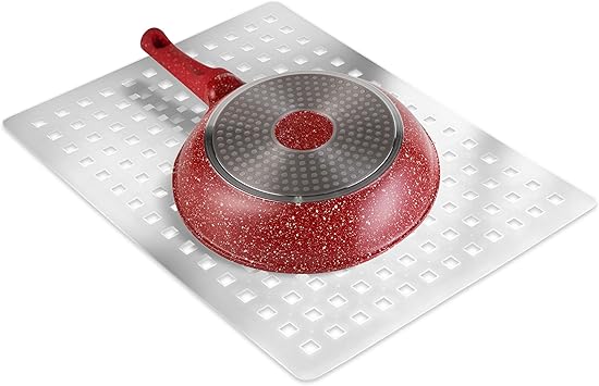 Better Houseware Clear Sink Mat - 12” x 16” - Heavy Duty PVC, Non-Slip, Dishwasher Safe, BPA-Free Sink Protector, Durable, Cut to Fit, Sink Mat for Kitchen Sink & Dishware Protection