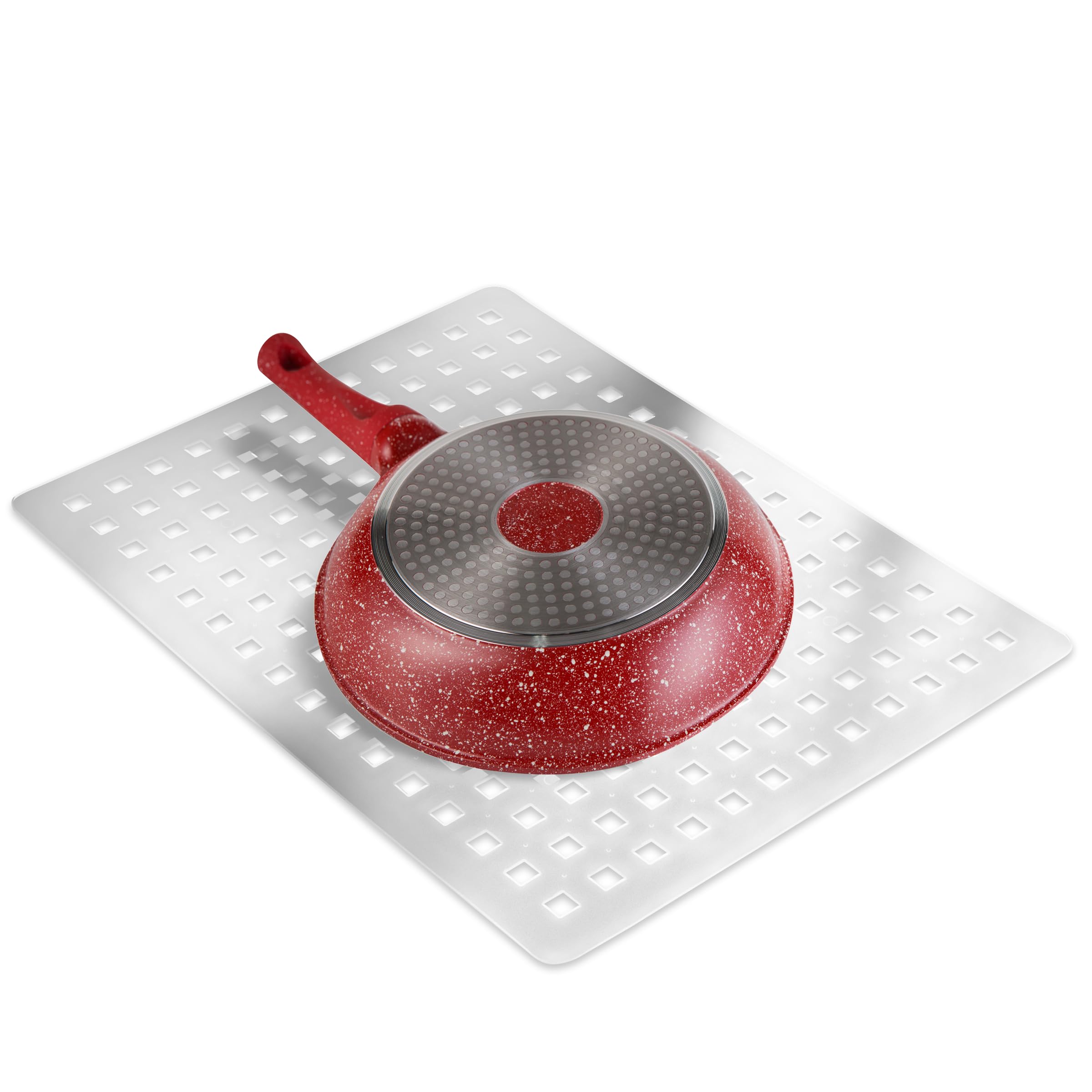 Better Houseware Clear Sink Mat - 12” x 16” - Heavy Duty PVC, Non-Slip, Dishwasher Safe, BPA-Free Sink Protector, Durable, Cut to Fit, Sink Mat for