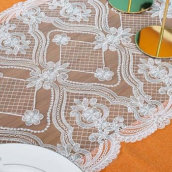 Amazon｜Foxace テーブルクロス ピンク 無地 レース テーブル