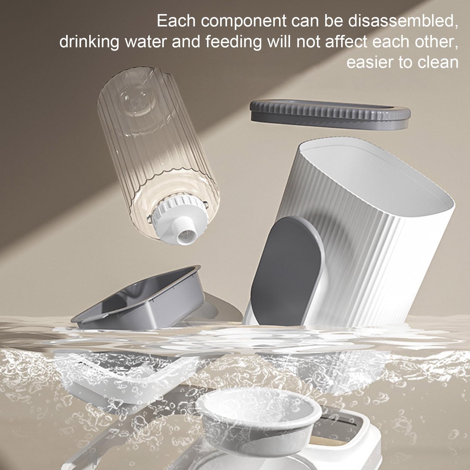 Grande capacità 2 in 1 Forniture for l'alimentazione in(Grey)