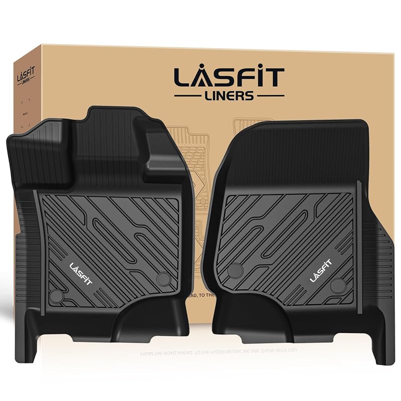 Tapetes Automotivos LASFIT para Ford F-150 2015–2026 e F-150 Lightning 2022–2025, 1ª fileira, SuperCrew e Super Cab, preto