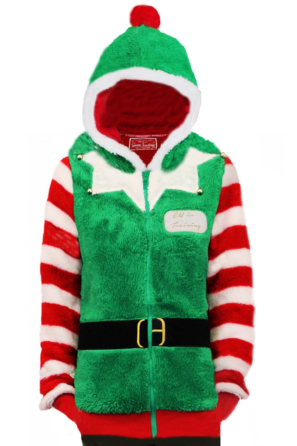 Ladies' Season Greetings Sweatshirt FLV045 Green UK 8