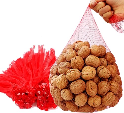 Miniatura 7 de Bolsas de malla de plástico, bolsas de hervir mariscos de 24 pulgadas para cocinar cangrejos y mariscos (rojo, 50 unidades)