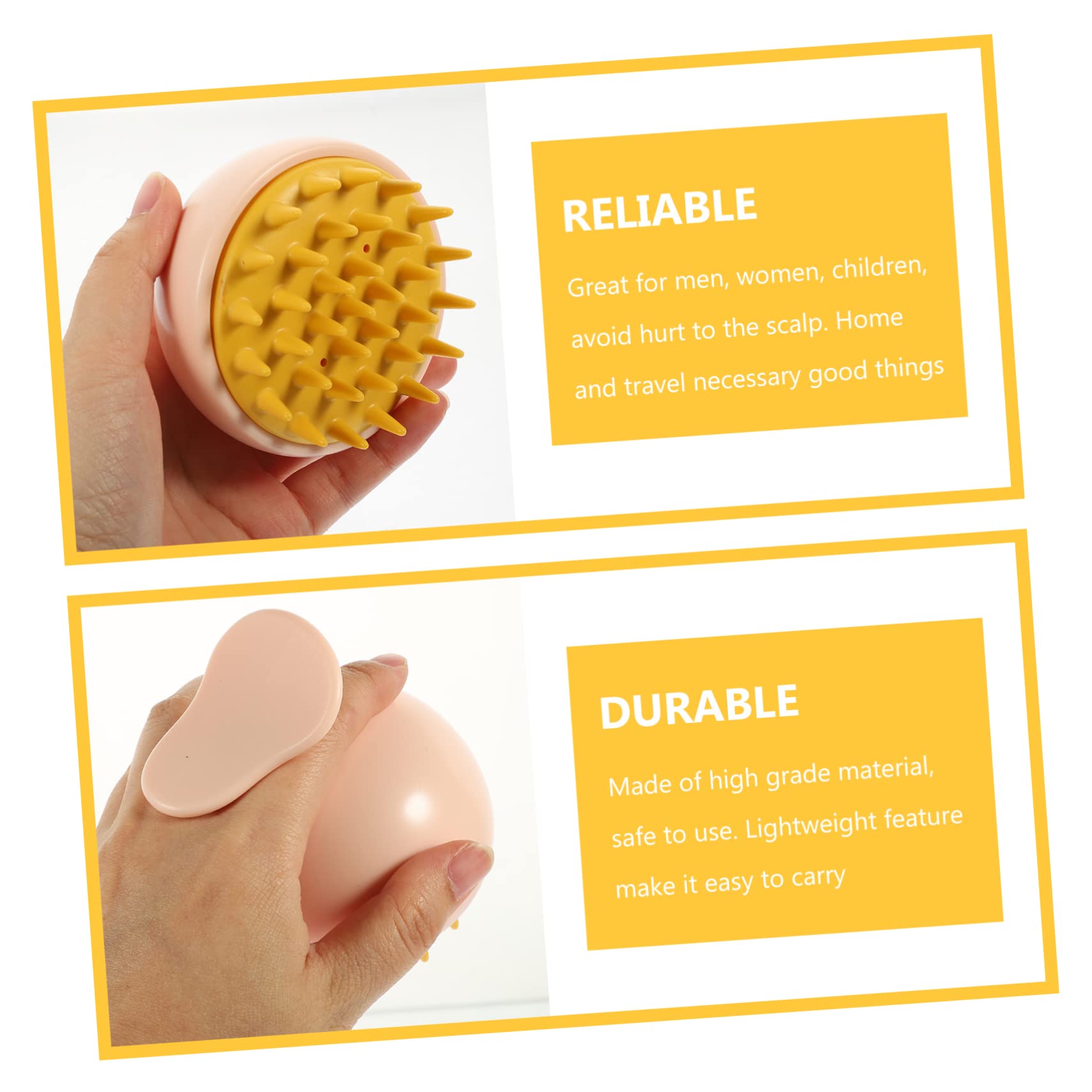 MAGICLULU 6piezas Masajeador De Cabelludo Portátil Cepillo Exfoliante Cuidado Del Cabelludo De Algodón De Picazón y Relax