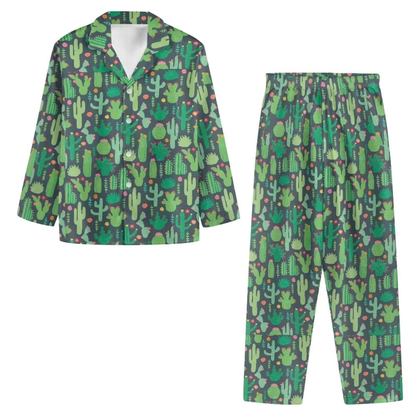 Renewold Conjunto de pijama de manga larga para mujer, ropa de dormir, tallas XS-4XL