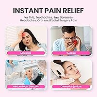 Vista 7 de LotFancy Compresa Facial de Hielo con 4 Paquetes de Gel para Terapia de Calor y Frío Reutilizables, Alivio del Dolor para TMJ, Dientes de Sabiduría