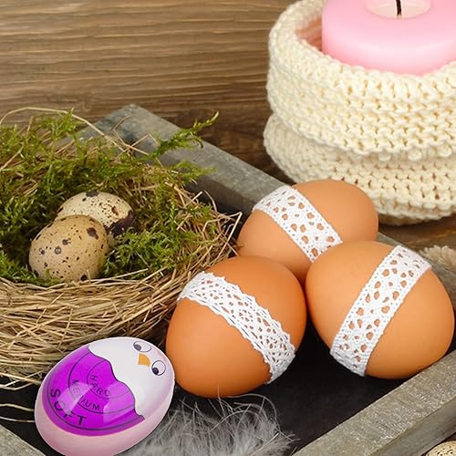 Miniatura 6 de Lasubst Temporizador de huevos que cambia de color para hervir huevos, morado