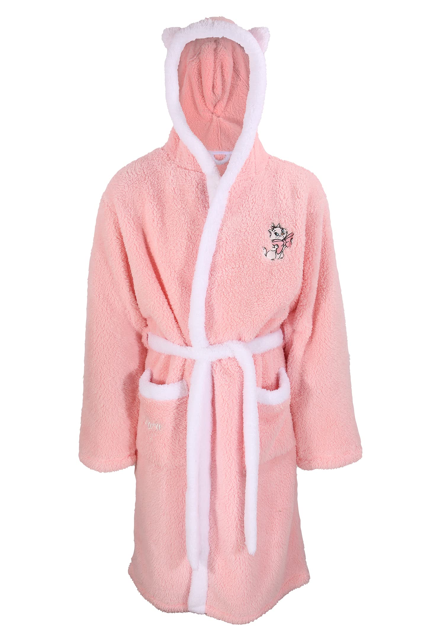 Disney Women's Pink Aristocats Marie Dressing Gown Fleece Supersoft Hooded Robe S-M
