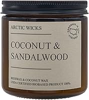 Vista 12 de Macarrón de Almendra Velas Perfumadas Arctic Wicks de Coco y Cera de Abeja Vela de Ámbar No Tóxica de 16oz para Decoración de Otoño