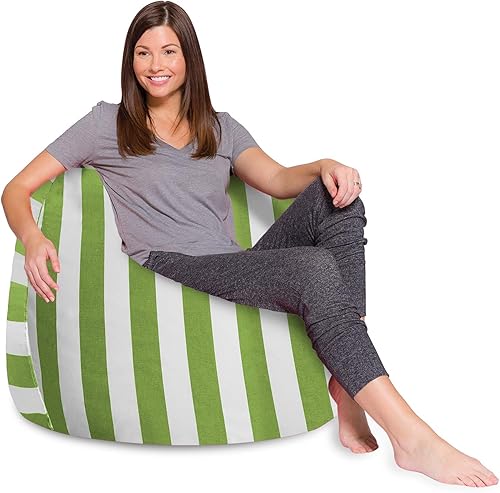 Miniatura 11 de Posh Beanbags - Sillón puff Lienzo Animales Bosque Critters,Lienzo Pájaros en Blanco,Lona Chevron Negro y Blanco,Tela para colorear lienzo - Mundo