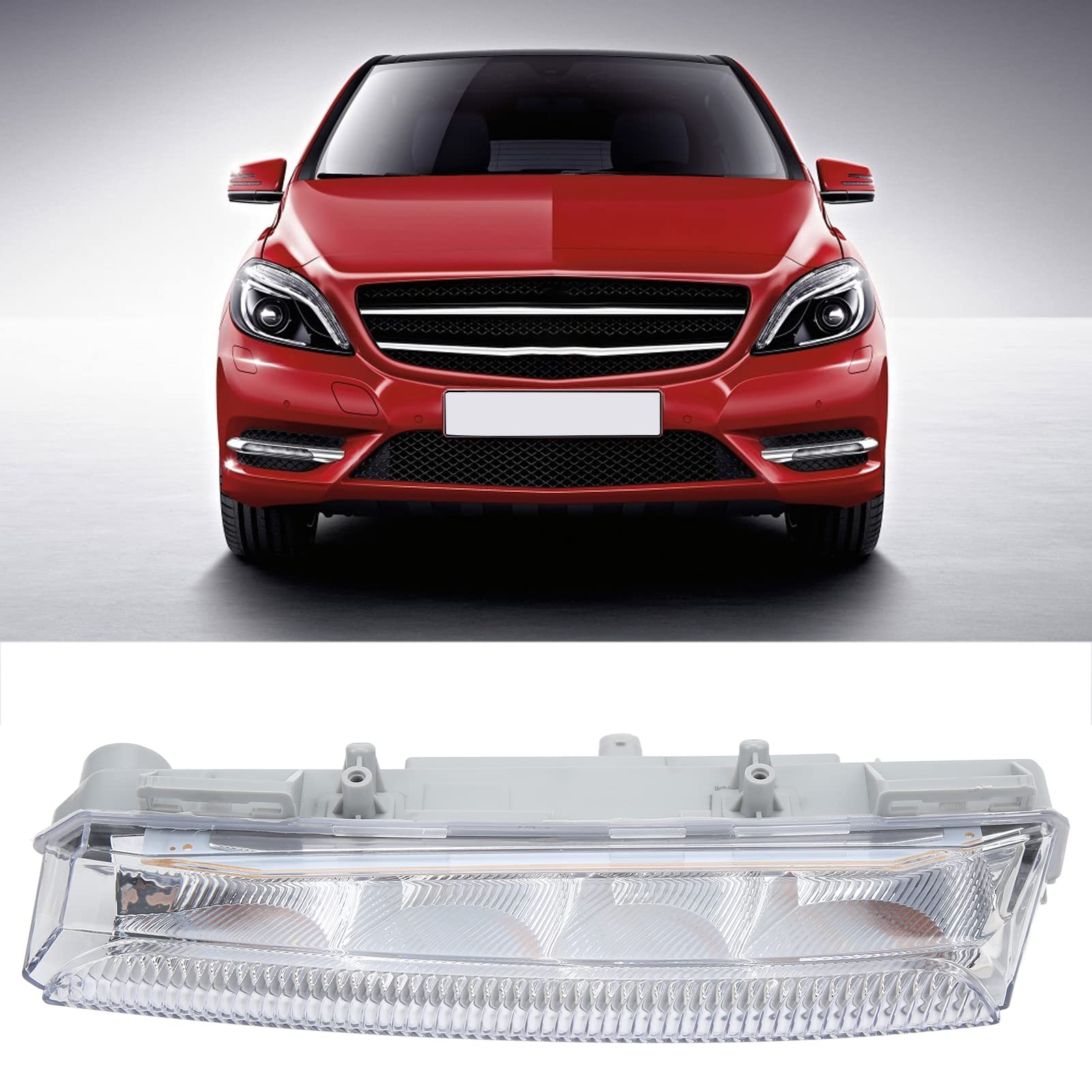 Aramox Luz De Circulación Diurna, Lámpara Antiniebla LED Reemplazo De Luz De Circulación Diurna para Clase B W242 W246(Izquierda: 2049069100)