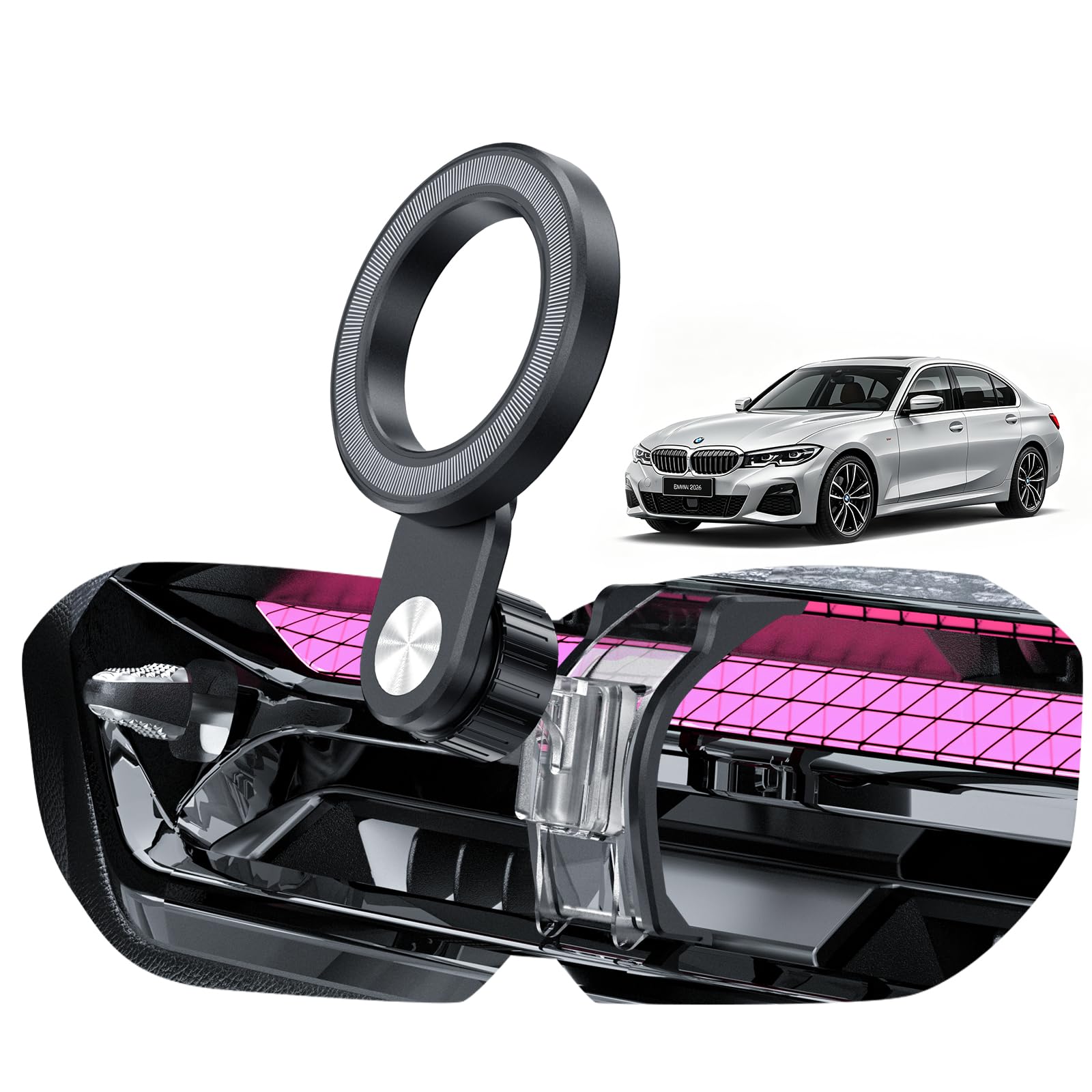 CloudValley Supporto per telefono da auto per BMW Serie 3 G20 2020-2025, X3 G01 2022, BMW X5/X5 PHEV G05 2019-2025 e BMW Serie 4 2021-2025 con rotazione a 360° e potente magnete N55