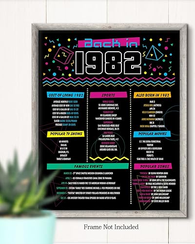 Miniatura 2 de Regalos de cumpleaños número 40 para mujer - Decoración del hogar en 1982 - Regalo, decoraciones de fiesta, suministros para aniversario de boda -