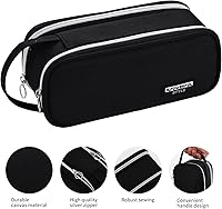 Vista 2 de Dugio Estuche grande para lápices para niños, adolescentes, niños, con cremallera, con asa, organizador para lápices, estuche estético