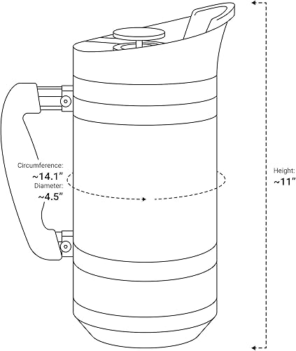 Miniatura 7 de BaseCamp - Prensa de café de acero inoxidable con aislamiento de doble pared, tecnología Bru-Stop, sin molidos en el café, tapa antiderrames