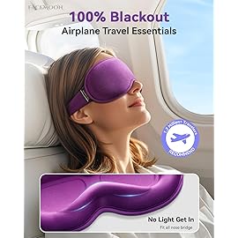 Weighted Eye Mask for Women - 3D Blackout Sleep Mask for Deep Sleep, Postpartum Gift, Lash-Friendly - Long Flight Travel, Cruise Ship, Car Camping Essentials, Purple