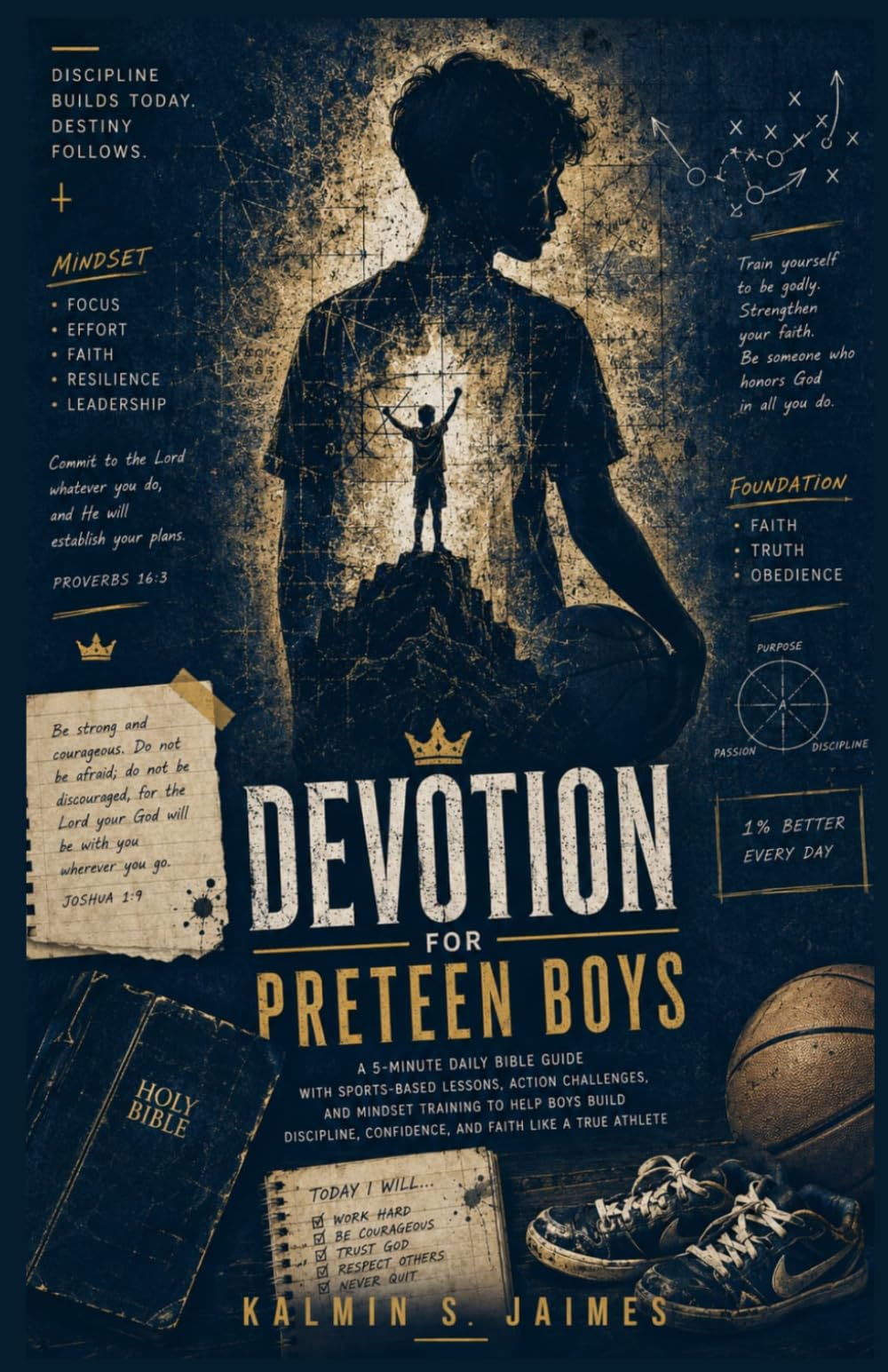 Devotion for Preteen Boys: A 5-Minute Daily Bible Guide with Sports-Based Lessons, Action Challenges, and Mindset Training to Help Boys Build Discipline, Confidence, and Faith Like a True Athlete.