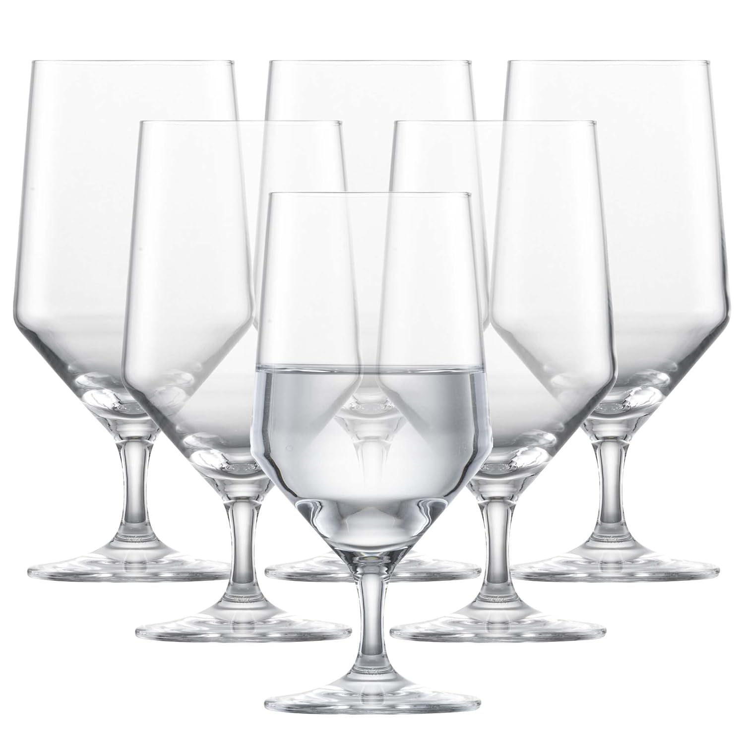 ZWIESEL GLAS Pure Water Glass Set of 6 Drinking Glasses for Water Dishwasher-Safe Machine-Made Tritan Crystal Glasses Made