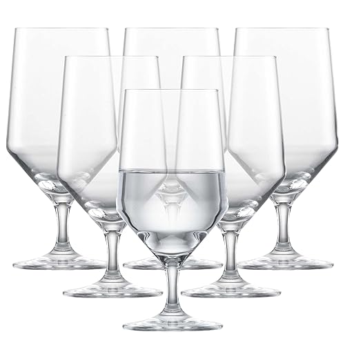ZWIESEL GLAS Pure Water Glass (Set of 6), Drinking Glasses for Water, Dishwasher-Safe Machine-Made Tritan Crystal Glasses, Made in Germany (15 Ounce)