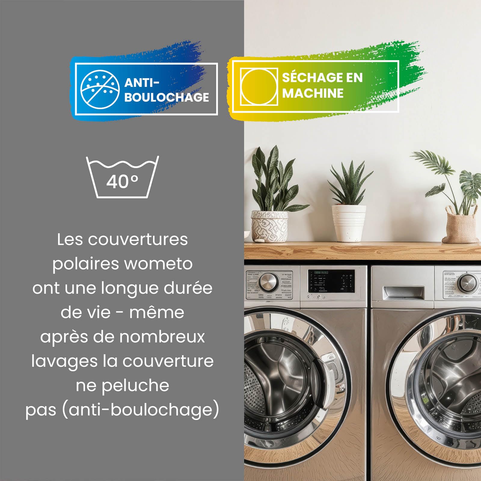 wometo Ensemble de 16 couvertures polaires Wave 120x160 cm – Couverture en polaire douce Oeko-TEX d'environ 300g avec bord ondulé anti-bouloche gris foncé