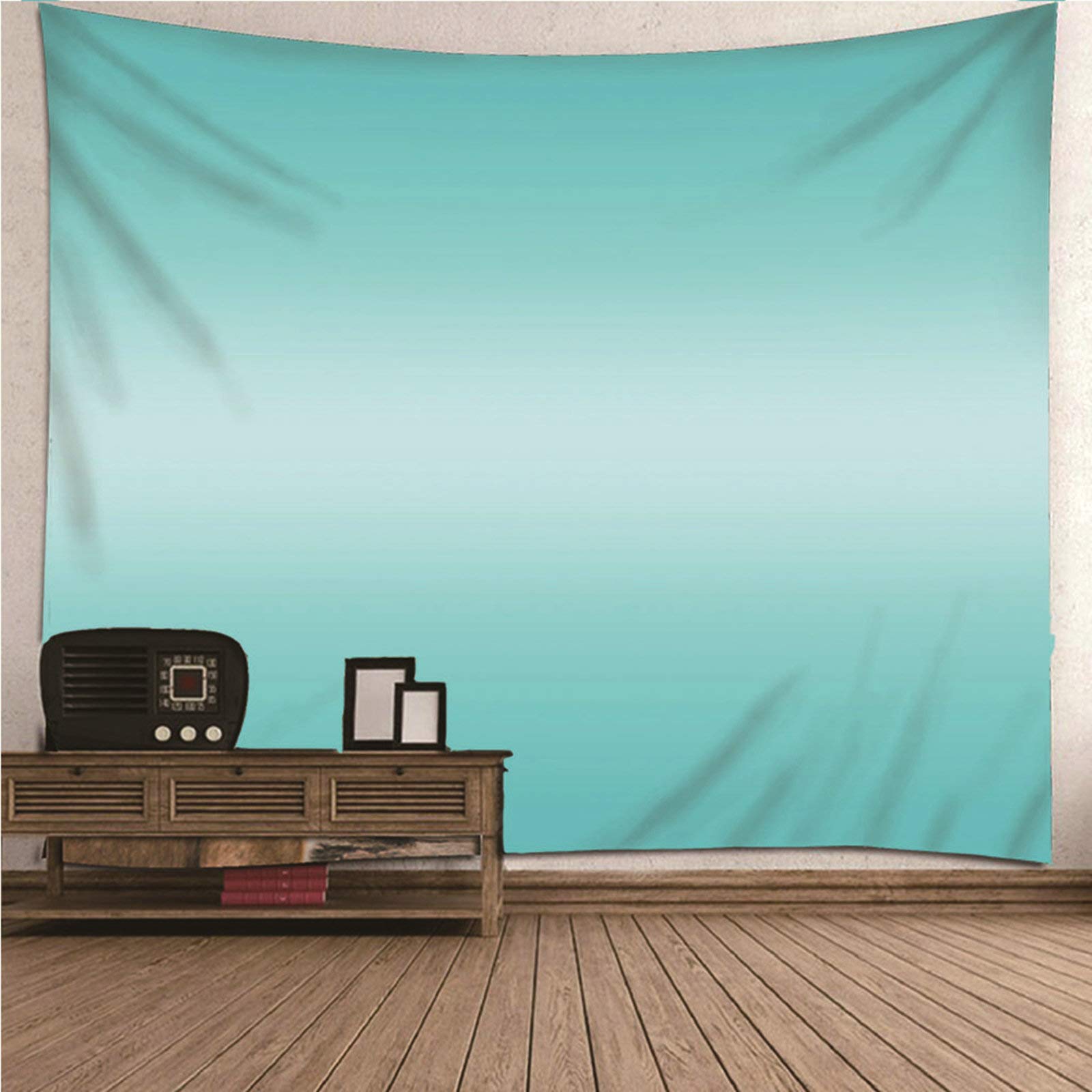 Tapiz pared de poliéster verde 150x150cm con impresión 3D, ideal para renovar tu sala de estar