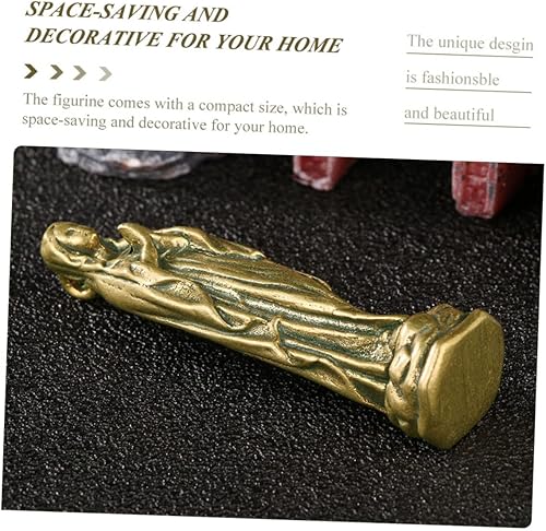 Miniatura 6 de DECHOUS 5 piezas de latón María Light decoración de casa para el hogar, decoración de mesa de comedor, adorno de estatua de Guadalupe escultura