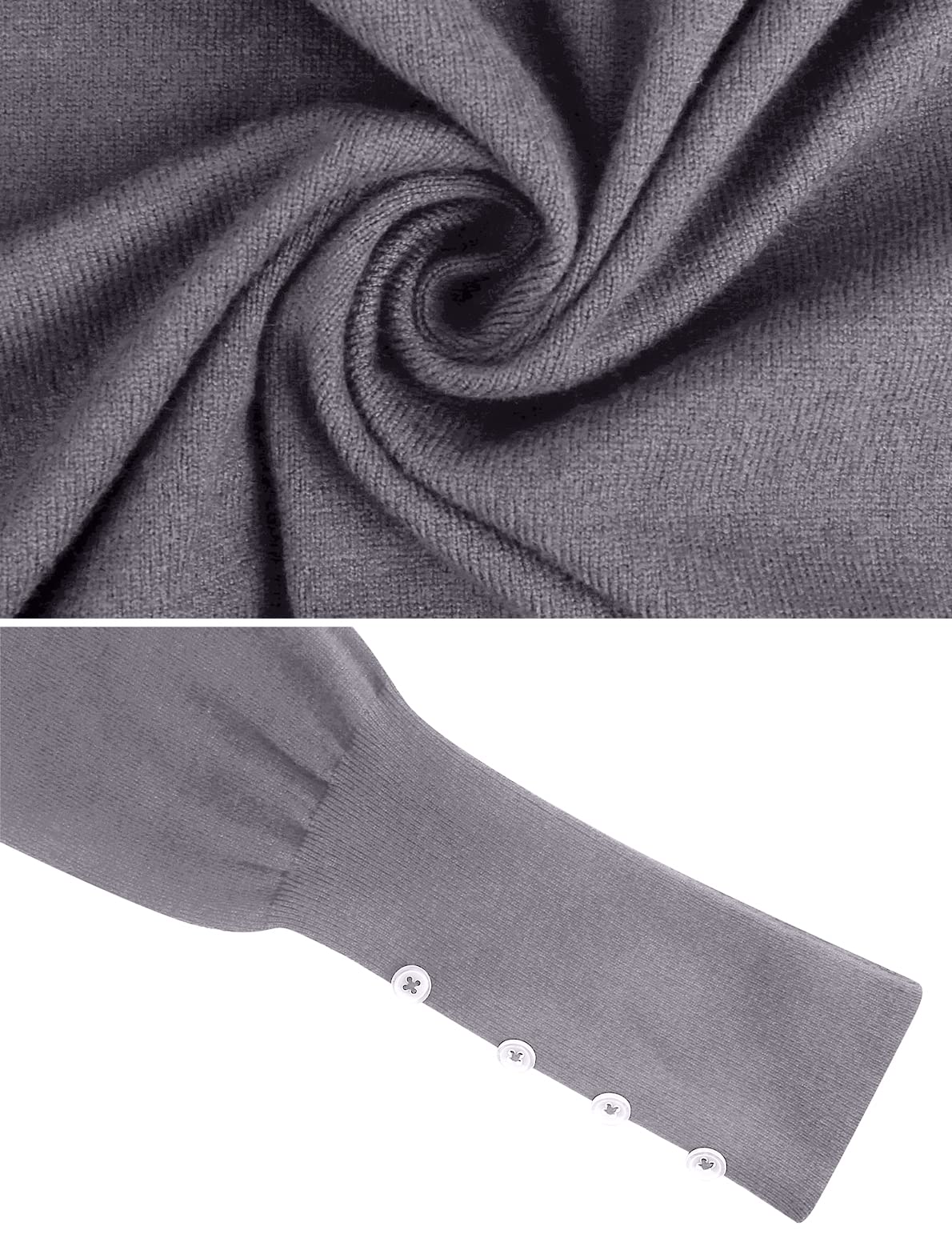 Irevial Donna Lungo Elegante A Maniche Lunghe Leggero Cardigan Lavorato in Maglia Senza Chiusura Tinta Unita Maglione
