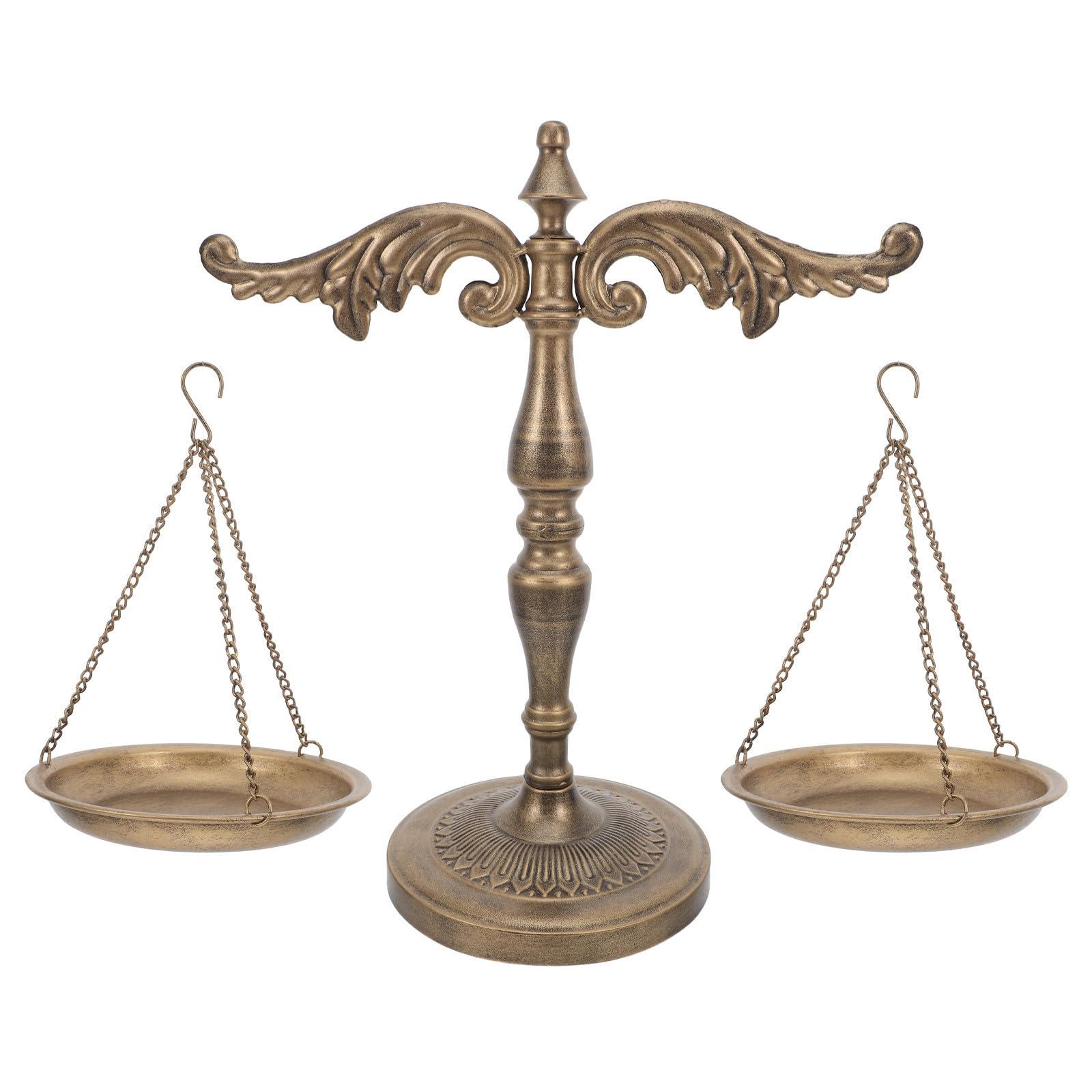 Balanza de la Justicia de Hierro Dorado para Decoración Profesional de Oficinas Grises