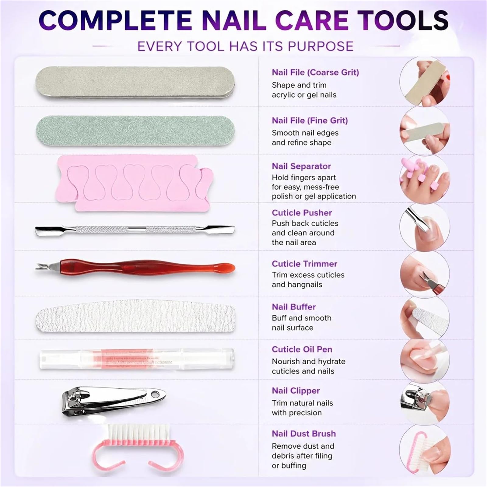 Lámpara de uñas LED UV Recargable Profesional, inalámbrica, para Secado de Esmalte en Gel, Ideal para manicura, con Kit de Herramientas para el Cuidado de Las uñas (¡de Regalo!)
