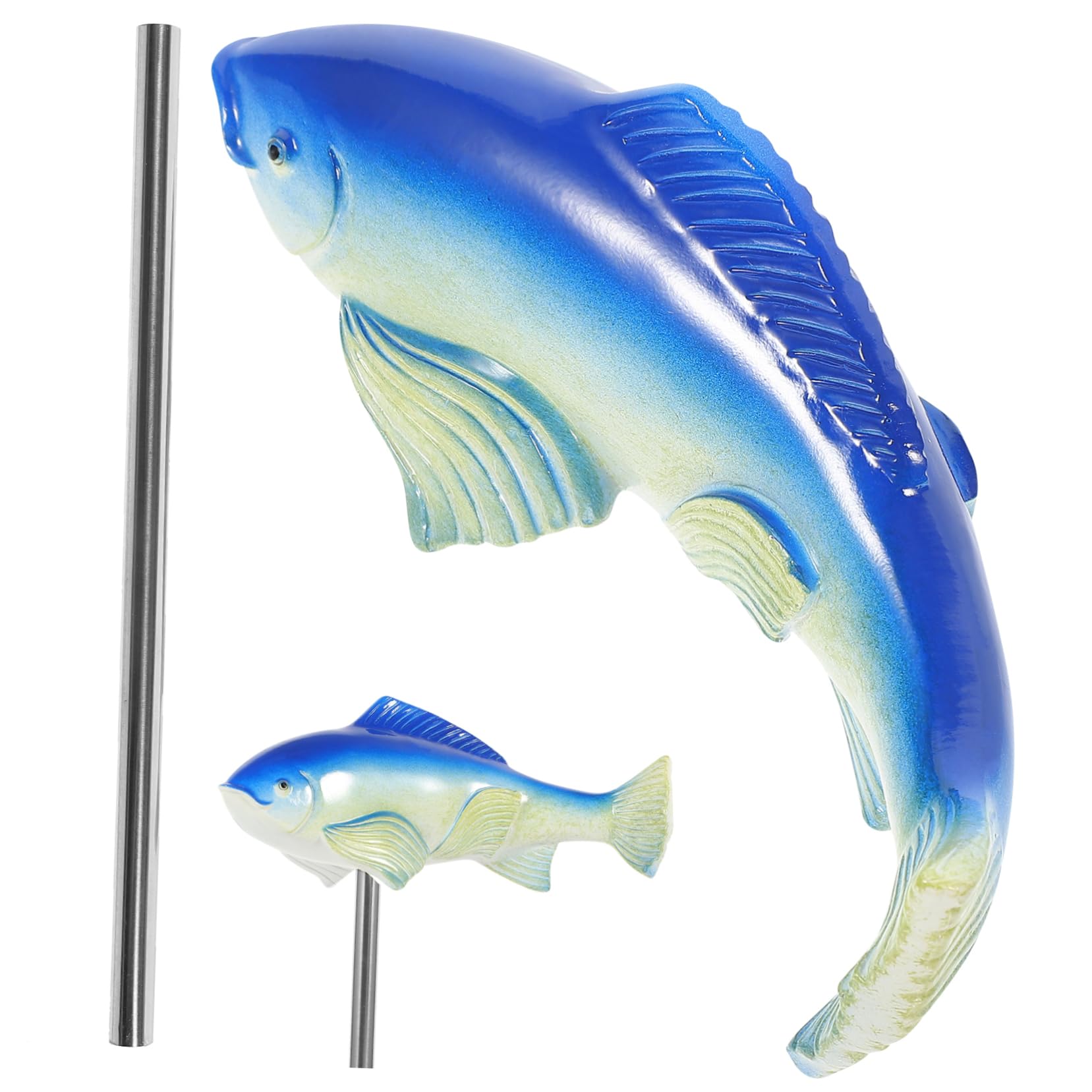 Poisson de jardin en résine aménagement paysager de bassin et terrasse zen
