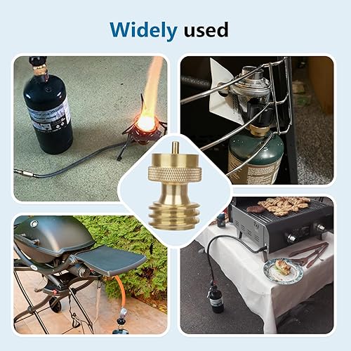 Miniatura 6 de Adaptador de tanque de propano de 1 libra, Adaptador de propano Convertidor de 20 libras a 1 libra, Conecte tanques de propano pequeños cuando se