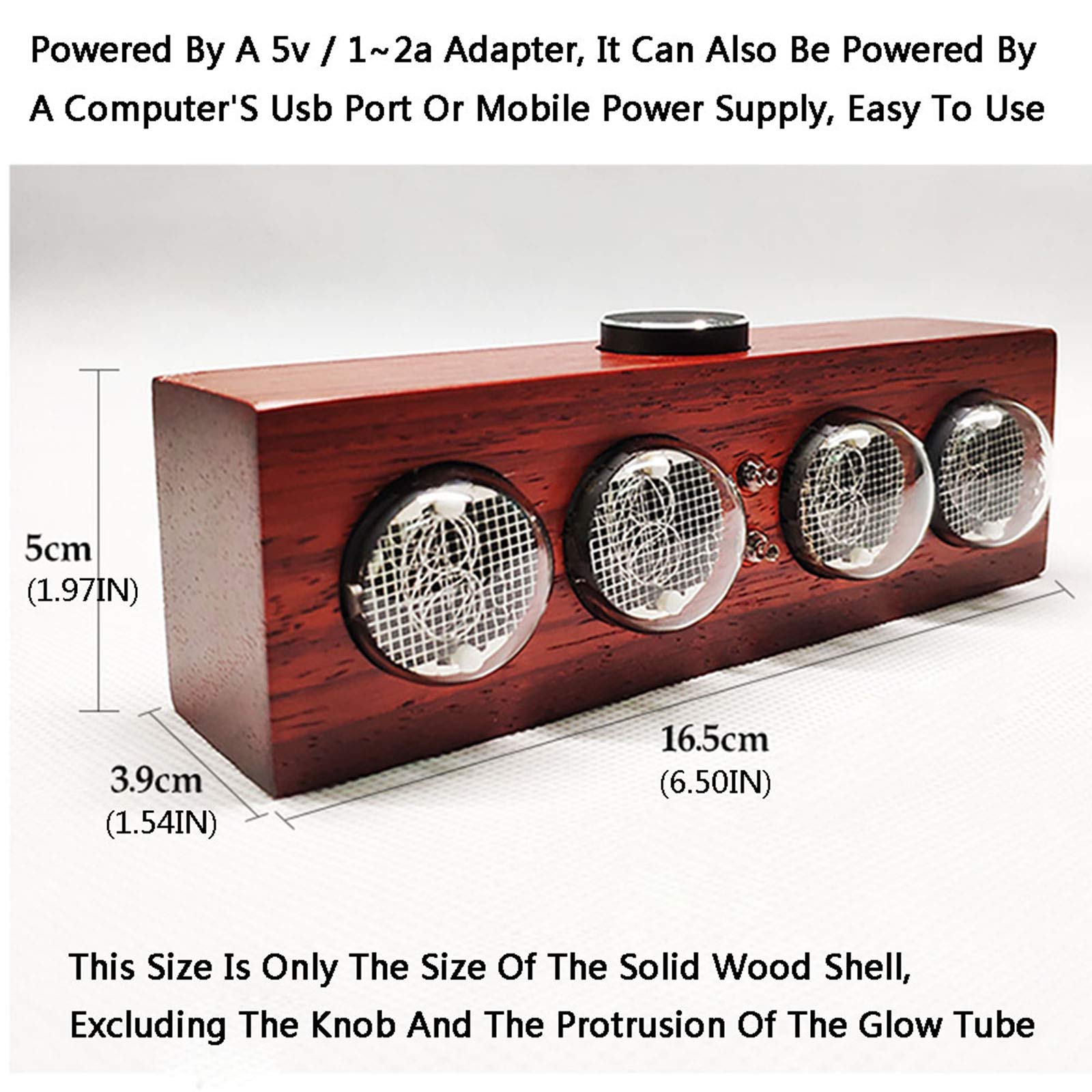 Cadeaux personnalisés, Horloge LED Bluetooth App Control, Nixie Tube Clock Adjust Volume, Nixie Tube Clock Time System Infrared Control, Filet